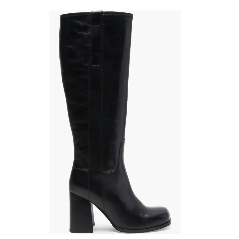 Free People *Revolve Naomi Tall Boots in Black, New, Size 6.5
